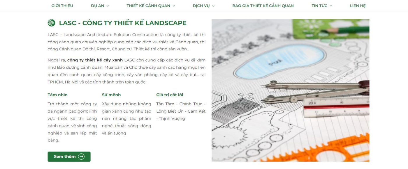 Đơn vị Thiết kế và Thi công Cảnh quan LASC