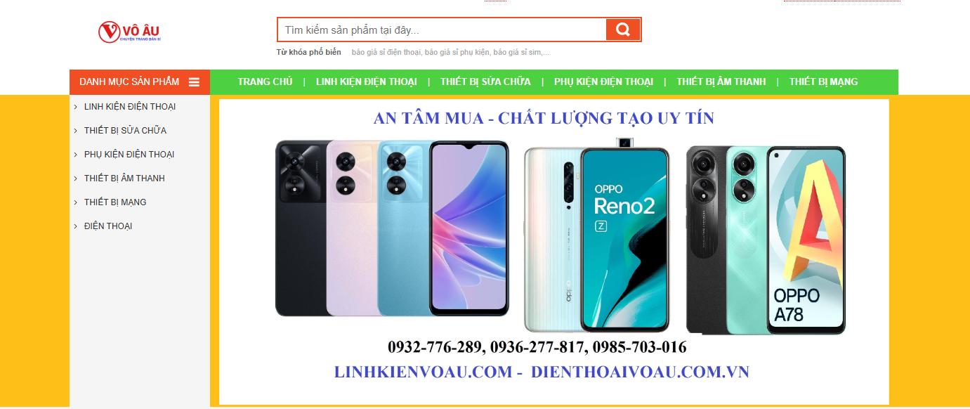 Mua linh kiện điện thoại trực tuyến tại Vô Âu