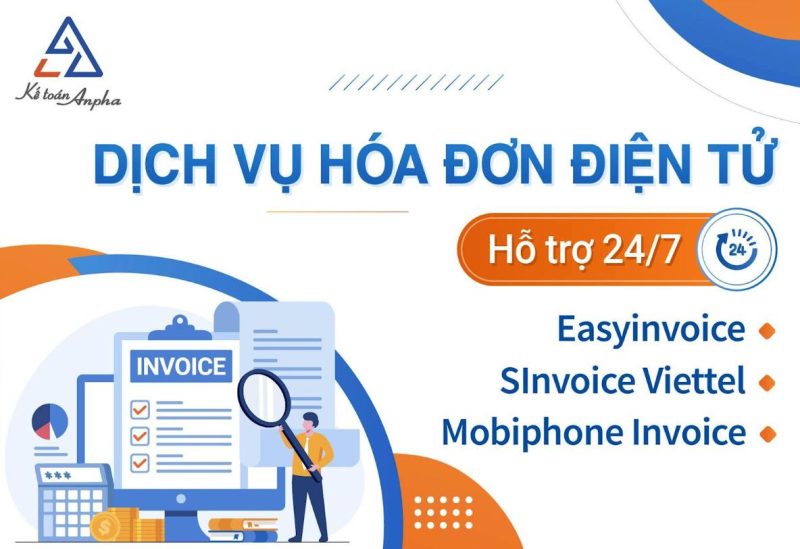 Dịch vụ hóa đơn điện tử tại Kế toán Anpha