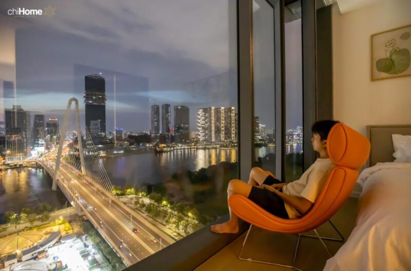 View ngắm pháo hoa từ The Opera Metropole Thủ Thiêm