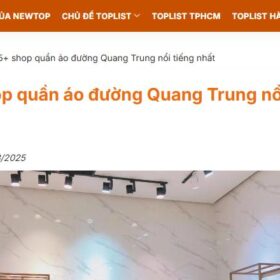 Dạng bài toplist địa điểm