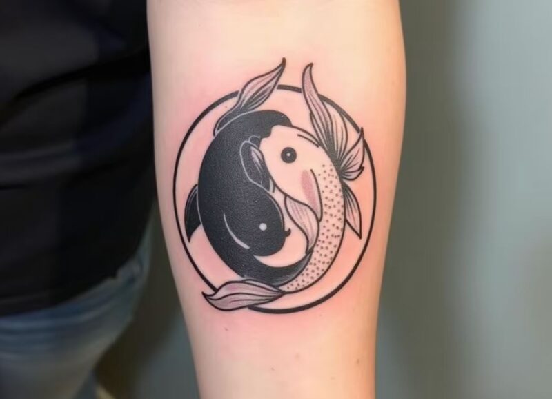Hình xăm cá chép cho nam