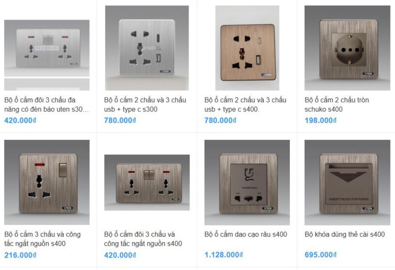 Hãng thiết bị điện dân dụng Uten