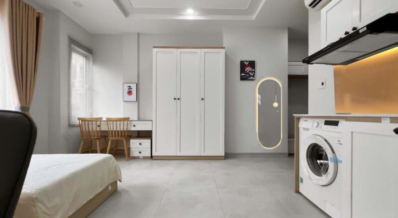 Căn hộ studio có diện tích nhỏ, không gian mở