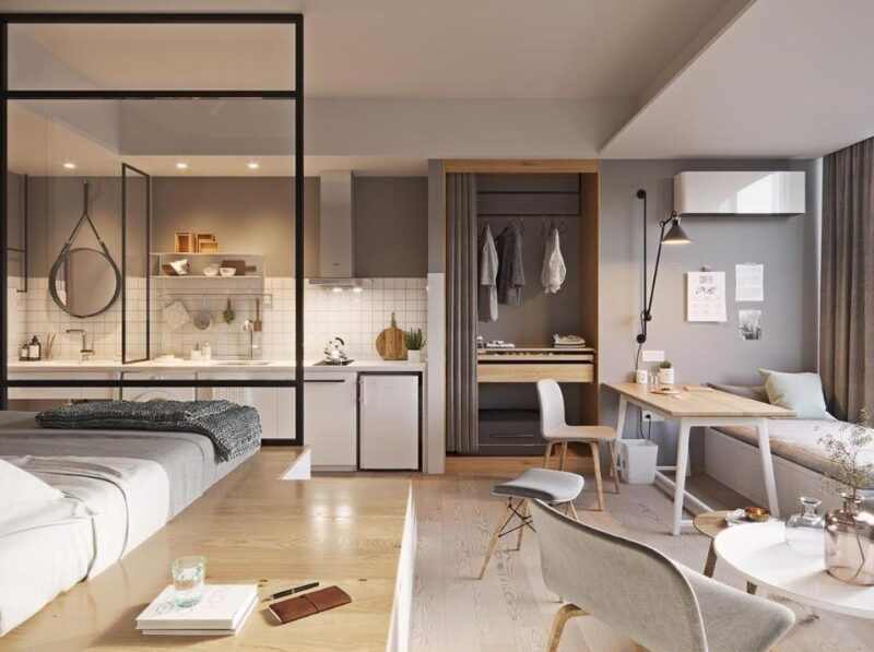 Căn hộ studio sở hữu không gian tối ưu