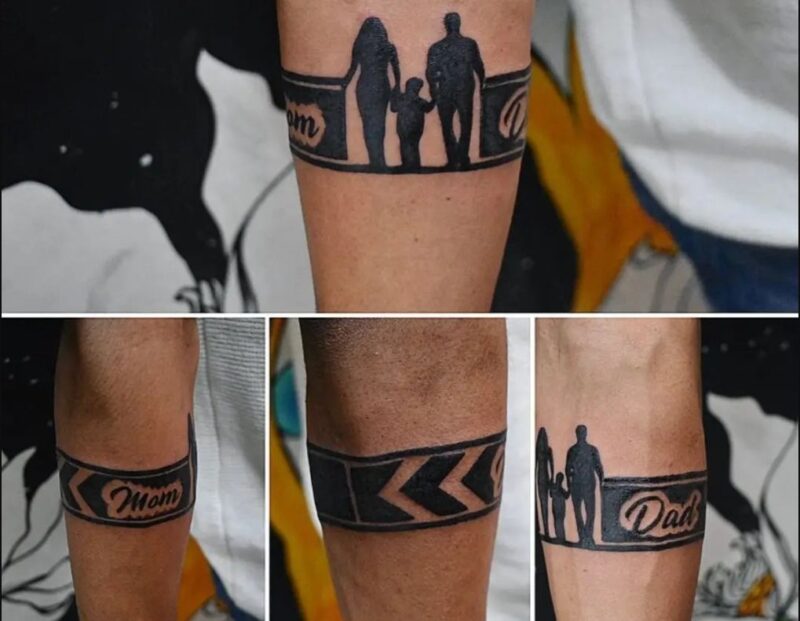 Hình xăm vòng tay về cha mẹ như sự gắn kết tình cảm gia đình