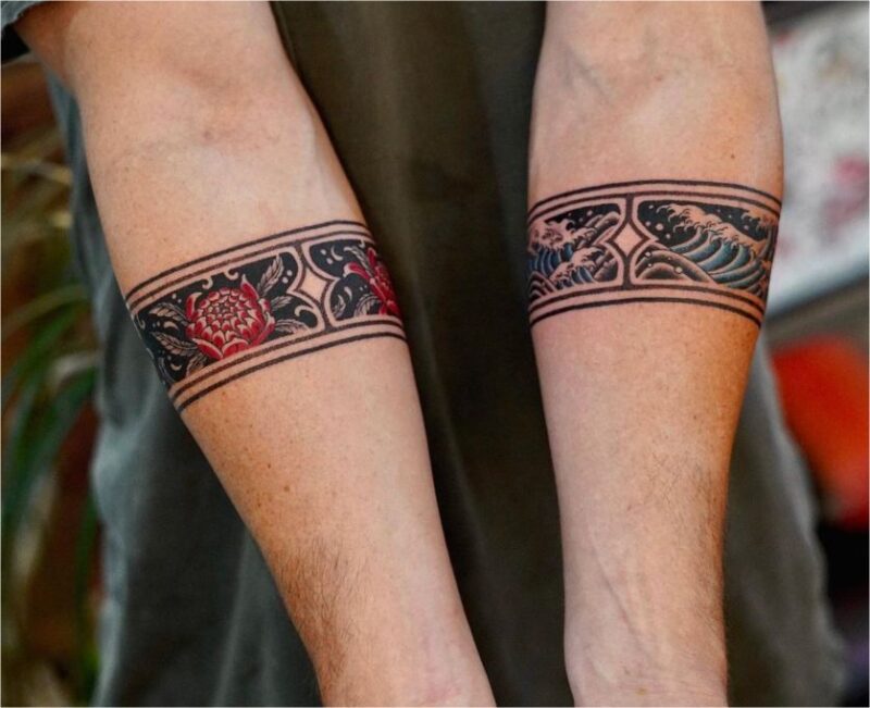 Hình xăm hoạ tiết vòng tay 