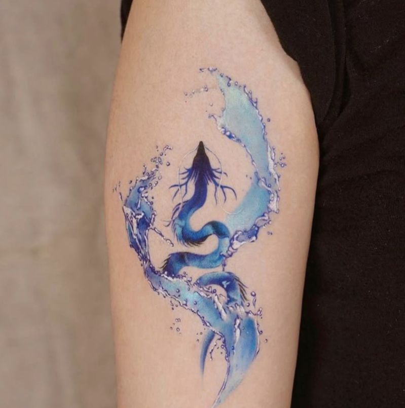 Hình xăm rồng nước đẹp dành cho cả nam và nữ