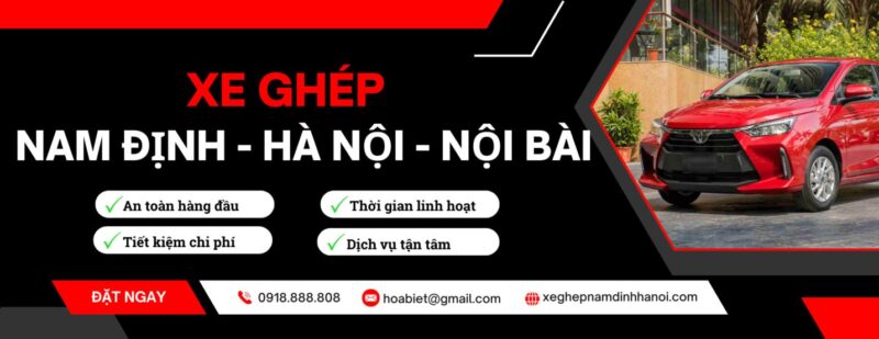 Xe ghép Nam Định - Hà Nội - Nội Bài