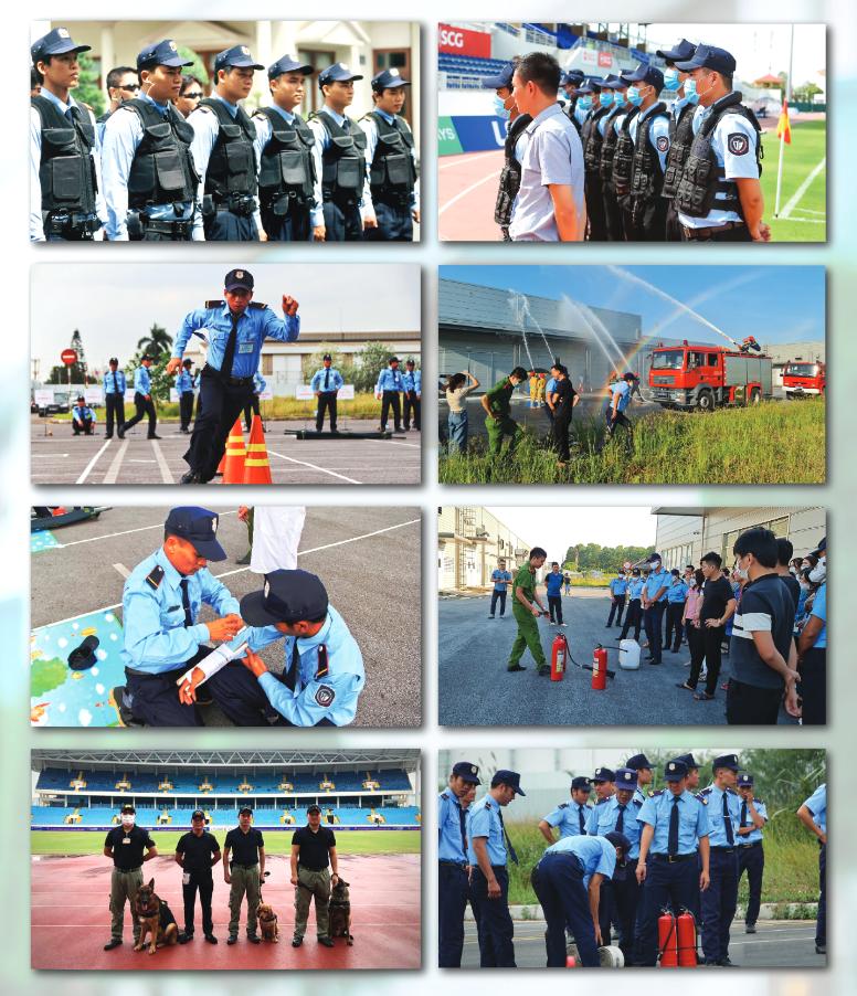 Đội ngũ nhân viên bảo vệ tại Đại Tín được đào tạo bài bản